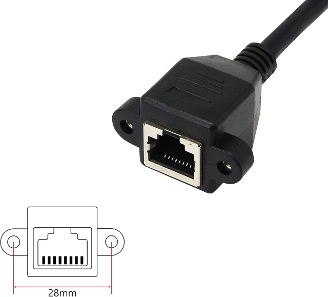 Alt view image 2 of 7 - SinLoon RJ45 Ethernet Adapter Cable 90 Degree Downward Male to Famale Ethernet Switch Adapter Cable for CAT 5/CAT 6 LAN Ethernet Socket Connector Adapter Cat5 Cat6 Cable(Downward)