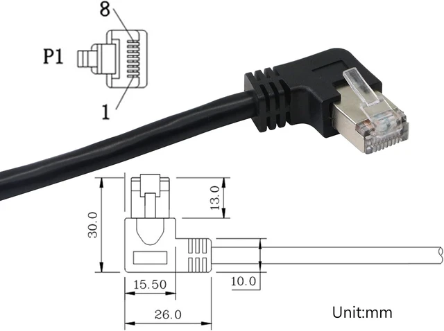 Alt view image 2 of 7 - SinLoon RJ45 Ethernet Adapter Cable 90 Angle Right Male to Famale Ethernet Switch Adapter Cable for CAT 5/CAT 6 LAN Ethernet Socket Connector Adapter Cat5 Cat6 Cable(Right)