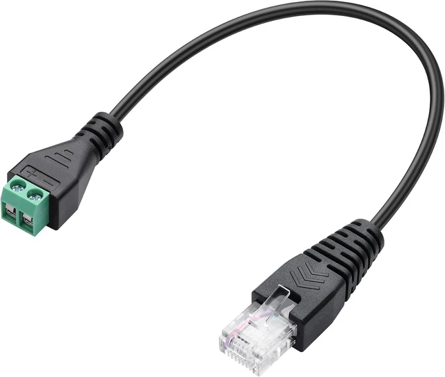 Main image of SinLoon RJ45 Male to 2 Pin Screw Terminal Adapter Cable Solderless Connector Transmission Extension Signal (12)