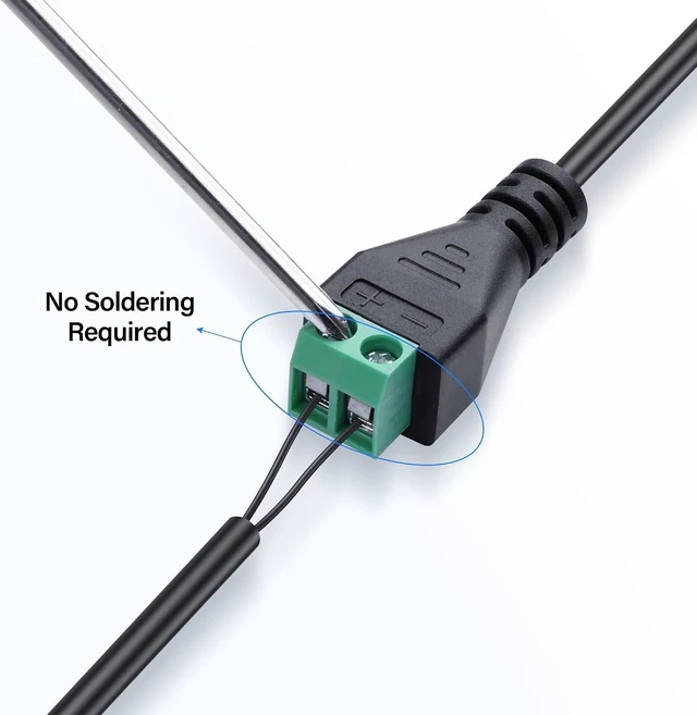 Alt view image 4 of 7 - SinLoon RJ45 Male to 2 Pin Screw Terminal Adapter Cable Solderless Connector Transmission Extension Signal (12)