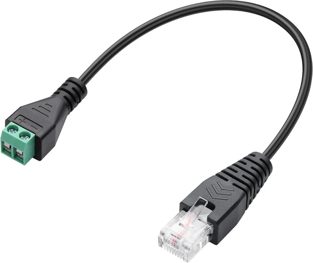 Alt view image 7 of 7 - SinLoon RJ45 Male to 2 Pin Screw Terminal Adapter Cable Solderless Connector Transmission Extension Signal (12)
