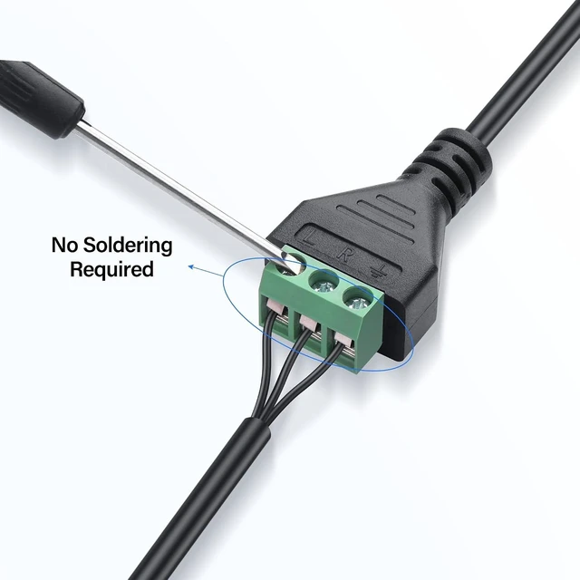Alt view image 4 of 7 - SinLoon RJ45 Male to 3 Pin Screw Terminal Adapter Cable Solderless Connector Transmission Extension Signal (123)