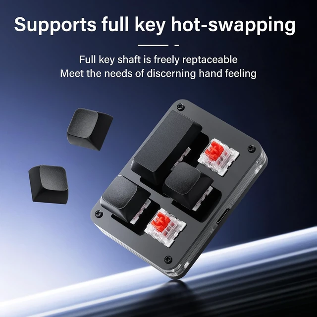 Alt view image 3 of 7 - SinLoon 5 Key Hot-Swappable RGB Macro Mechanical Keypad
