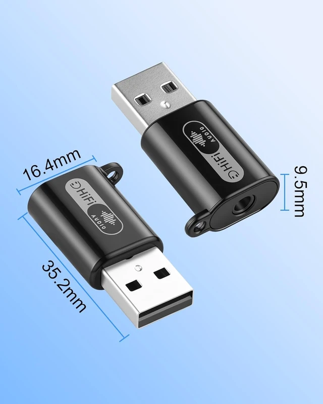 Alt view image 6 of 7 - GELRHONR USB to 3.5mm TRRS Audio Adapter,External Sound Card 2Pack