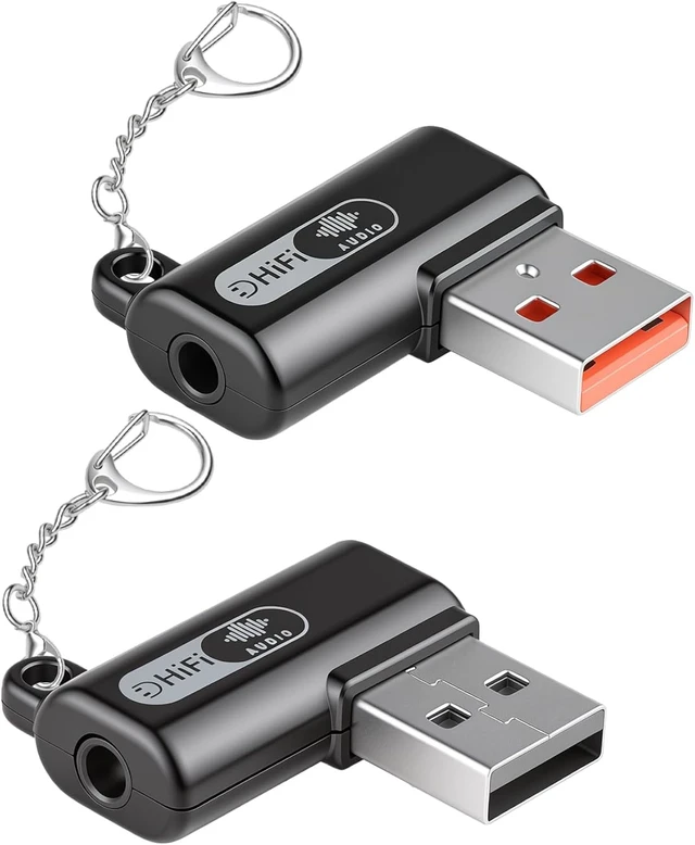 Alt view image 7 of 7 - GELRHONR USB to 3.5mm TRRS Audio Adapter,External Sound Card 2Pack