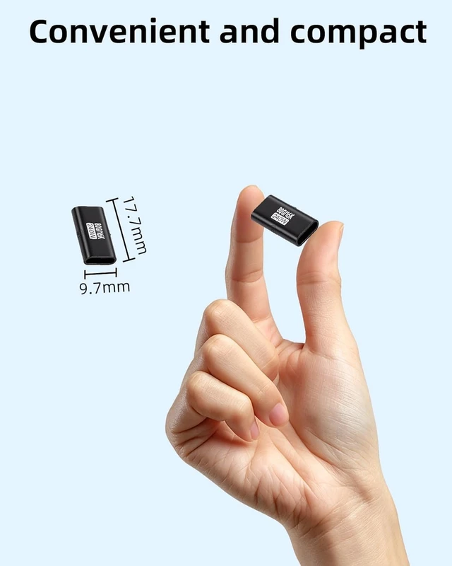 Alt view image 5 of 7 - GELRHONR USB-C Female to Female Adapter, PD 240W, 80Gbps,16K@60Hz,5 Pack