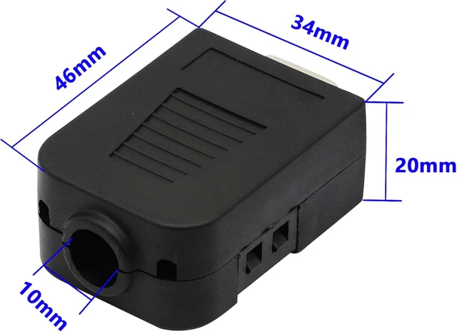 Alt view image 3 of 7 - SinLoon DB9 Connector Adapter RS232 Serial Port D-SUB Adapter Plate Breakout Board Solder-Free (1-Pair Male+Female with Screwdriver, Black Rubber Core, Long Bolts)