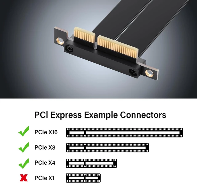 Alt view image 3 of 7 - SinLoon PCIe 4.0 X4 Riser Cable, 90 Degree(5CM)