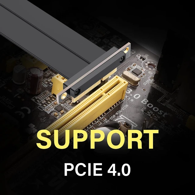 Alt view image 6 of 7 - SinLoon PCIe 4.0 X4 Riser Cable, 90 Degree(5CM)