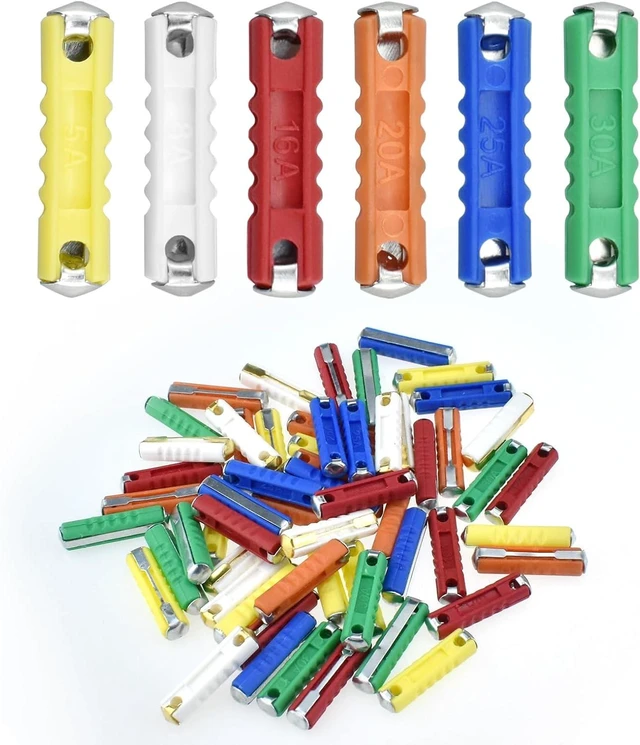 Main image of 6 Types Torpedo Fuses Kit, European Classic Cars Old Style Fuses