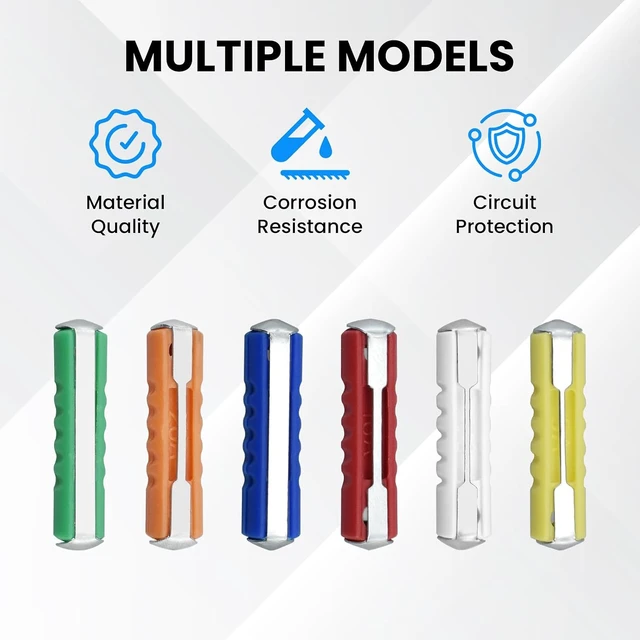 Alt view image 3 of 7 - 6 Types Torpedo Fuses Kit, European Classic Cars Old Style Fuses