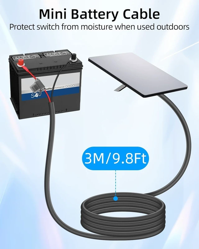 Alt view image 7 of 7 - GELRHONR Mini DC5521 to O Ring Extension Cable, 18AWG DC 5.5x2.1MM to 8MM Eyelet Direct Battery Power Cable with 30A Fuse for Car, RV, or Marine, 10FT (with Fuse)