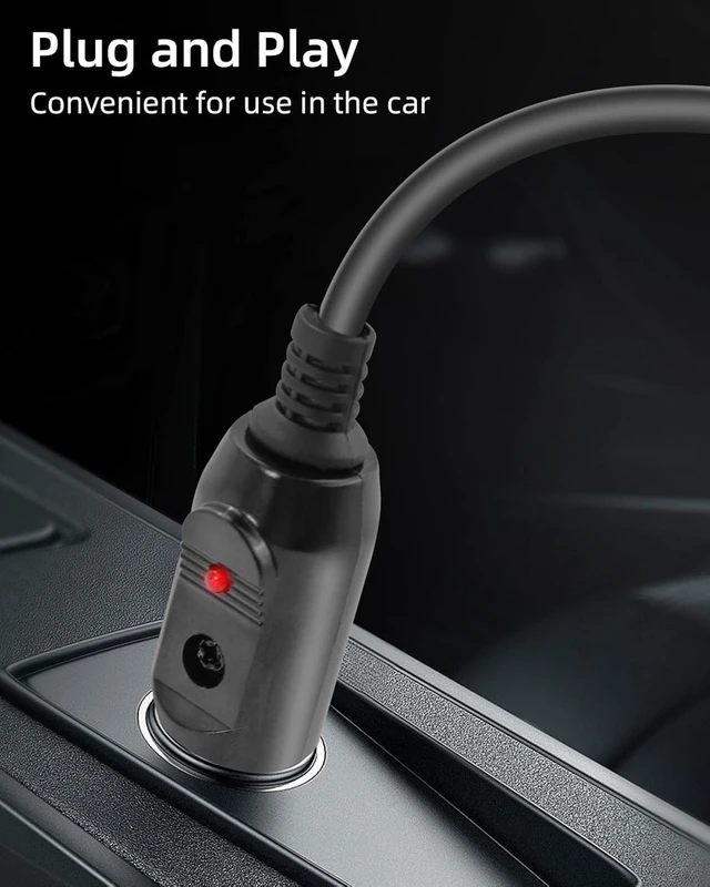 Alt view image 4 of 7 - GELRHONR Star-Link Mini DC to Car Adapter Cable with Switch and LED Light, 10FT 18AWG DC to 12V Cigarette Lighter Adapter for 12V-24V Car, Truck, RV and Boat (Black Switch)