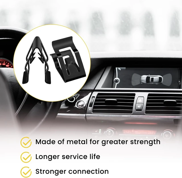 Alt view image 2 of 7 - 30Pcs Car Retainer Clips, Metal Dashboard Trim Clip for Front Console