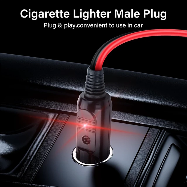 Alt view image 4 of 7 - SinLoon 14AWG Cigarette Lighter SAE Battery Charger Cable 12V Car Cigarette Lighter Plug to Waterproof SAE Quick Release Adapter Extension with Fuse and LED Light(10FT,3 Meter)