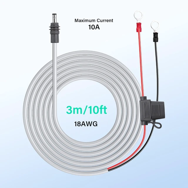 Alt view image 6 of 7 - SinLoon 10Ft Starlink Mini O Ring Connecters Extension Cable Waterproof 18AWG Starlink Mini Direct Battery Power Cable with ATC/ATO 10A Fuse Holder for Cars, RVs, Trucks