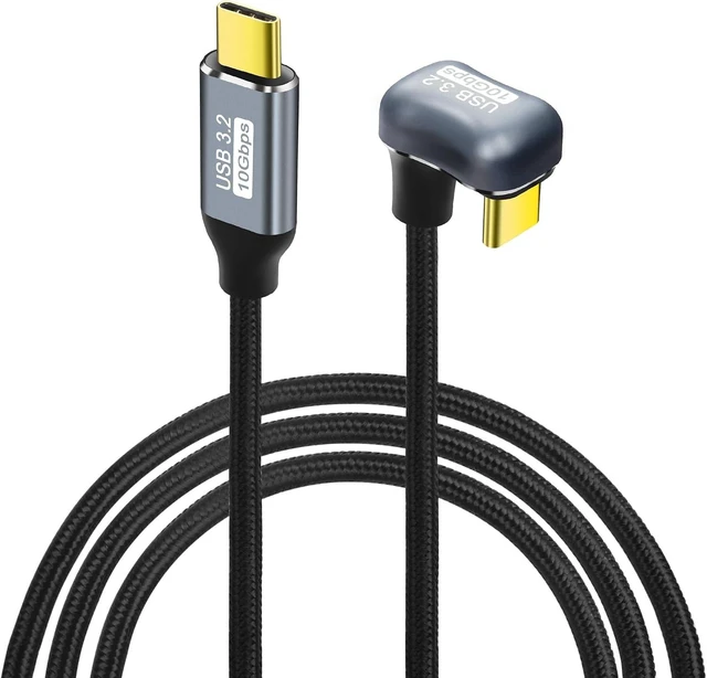 Main image of GELRHONR U Shape USB C Fast Charging Cable, 180 Degree Angled USB 3.2 Gen 2 Cable, Type-C Male to Male PD100W Charging Cord, 10Gbps,4K@60Hz,for Laptop,VR,Phones,i/phone15/Pro Max (2M/6.5Ft)