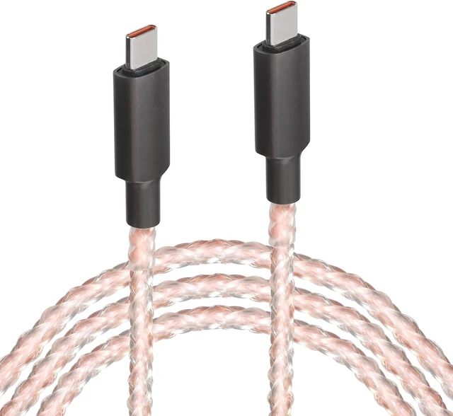 Main image of GELRHONR 3Ft 66W Led Light Up Glowing USB C to USB C Cable,Aluminum Shell Fast Charging Wire LED RGB Light Gradual USB C to Type C Cord for Smart Phones and All Type C Device(Colorful)