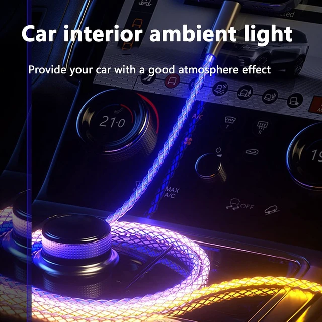 Alt view image 4 of 7 - GELRHONR 3Ft 66W Led Light Up Glowing USB C to USB C Cable,Aluminum Shell Fast Charging Wire LED RGB Light Gradual USB C to Type C Cord for Smart Phones and All Type C Device(Colorful)