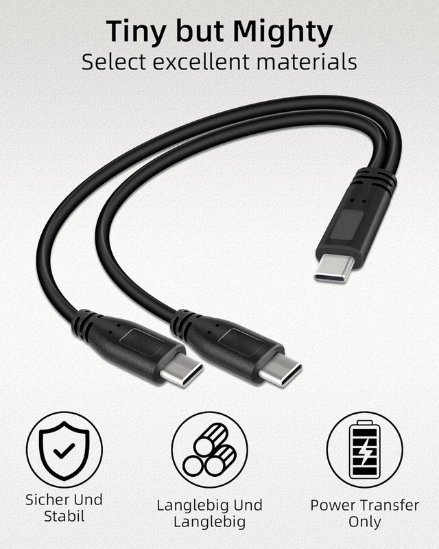 Alt view image 5 of 7 - GELRHONR Short USB C Multi Splitter Charging Cable 5V, 2 in 1 USB C Male to Dual Type C Male Charge Cord for Cell Phones Tablets and More 30cm/1Ft (2Pack) &Only Charging