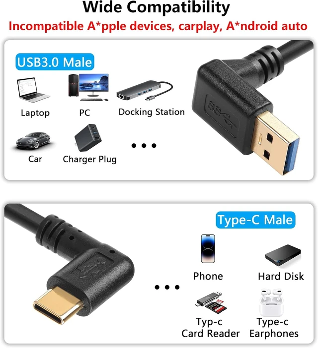 Alt view image 6 of 7 - SinLoon 90 Degree USB Type C Spring Cable 5Gbps Retractable USB3.0 to USB C Charging Cable and Data Transfer for Phone, Tablet, Other USB C Devices (Down)
