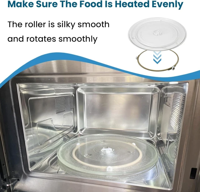 Alt view image 6 of 7 - 2Pcs 7.5" Microwave Turntable Ring for Oven Glass Plate Tray Support