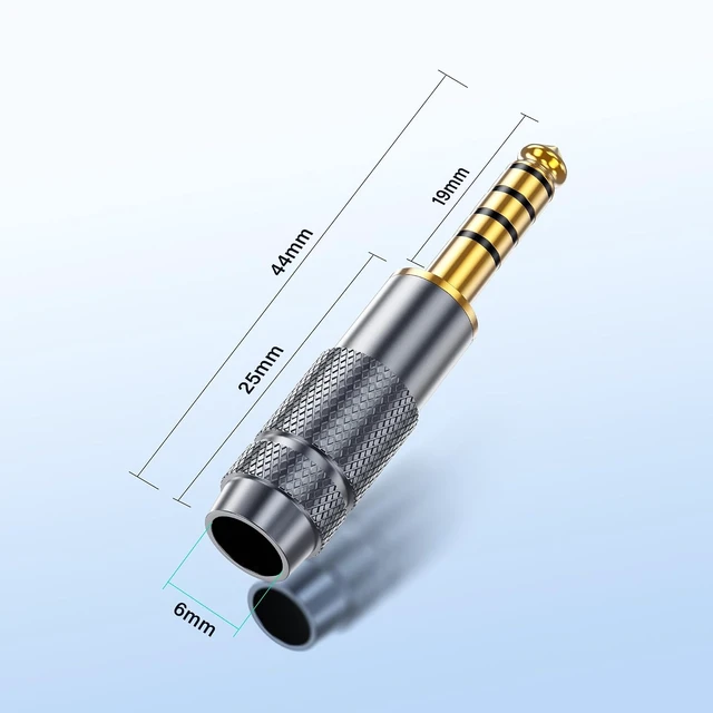 Alt view image 7 of 7 - SinLoon 2 Pack 4.4mm Balanced Repair Plug 5 Pole 4.4mm Stereo Audio Jack Soldering Metal Earphone Connector for Headphones Amplifiers Audio Equipment