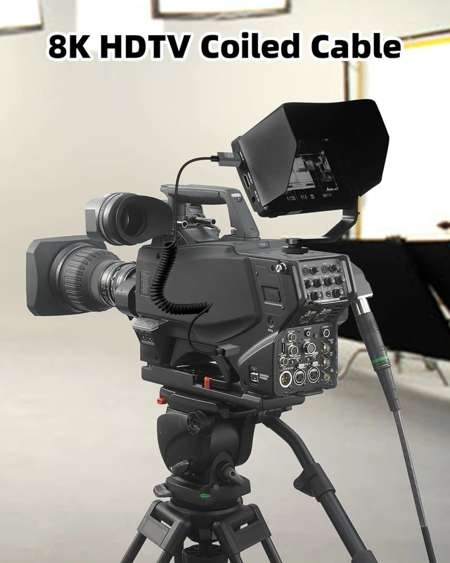 Alt view image 3 of 7 - GELRHONR Mini HDTV to HDTV Coiled Cable, Ultra Thin Mini Cable 2.1 Version High Speed 48Gbps, Support 8K@60Hz 3D,for DSLR Camera Camcorder, Laptop (Straight)