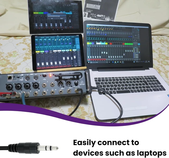 Alt view image 6 of 7 - 4Pcs Type-A MIDI to 3.5mm Adapter, 9" & 18" 5-Pin DIN MIDI Cables