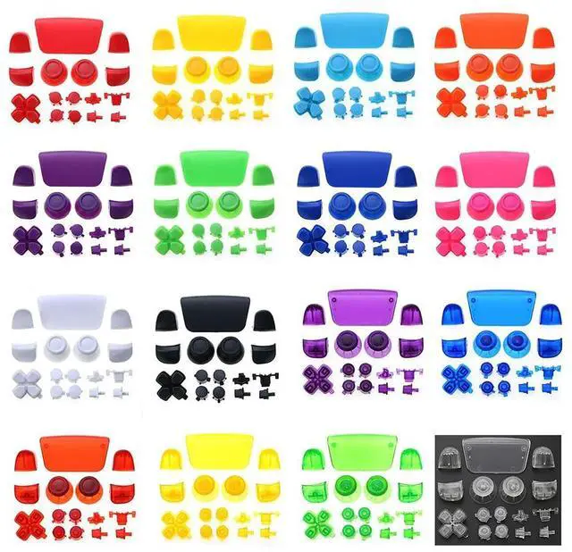 Main image of Full Buttons Set for PS5 Joysticks Dpad R1 L1 R2 L2 Direction Key ABXY Buttons Trigger Button Cap Cover for PS5 BDM-010 Game Console (Green)