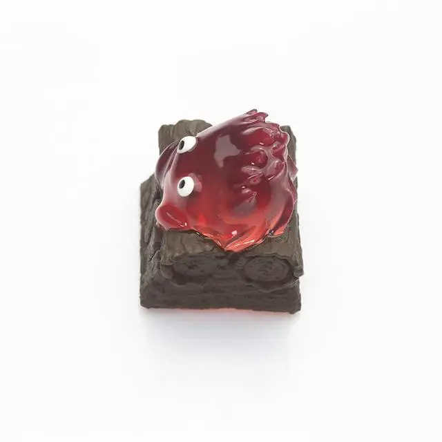 Alt view image 3 of 6 - Little Flame Personality Keycaps Anime Peripheral Keycap Cute Translucent Resin Key Caps for MX Mechanical Keyboard (Little Flame)