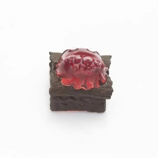 Alt view image 5 of 6 - Little Flame Personality Keycaps Anime Peripheral Keycap Cute Translucent Resin Key Caps for MX Mechanical Keyboard (Little Flame)