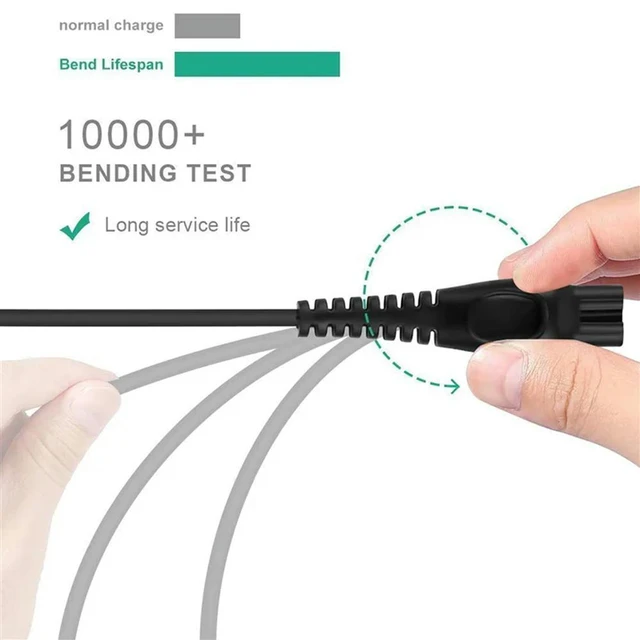 Alt view image 2 of 4 - 2X For Shaver,15V USB Charging Cable Power Cord For For ONEBLADE QP6520 QP