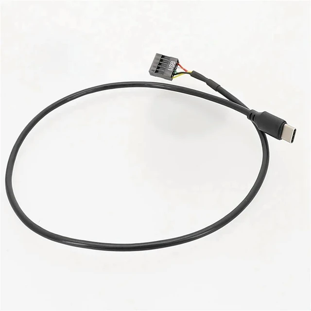 Alt view image 7 of 7 - 2Pcs USB 9Pin To USB Type C Cable For Computer Motherboard To USBC Secondary Screen PC LCD Screen 9Pin USB C
