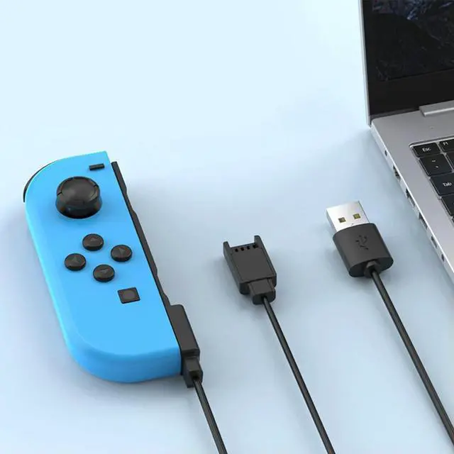 Alt view image 2 of 4 - USB Charger Cable for Joycon Controller 2 in 1 Charging Cable Portable Charger Cable for Switch Controller Charger 2.5M