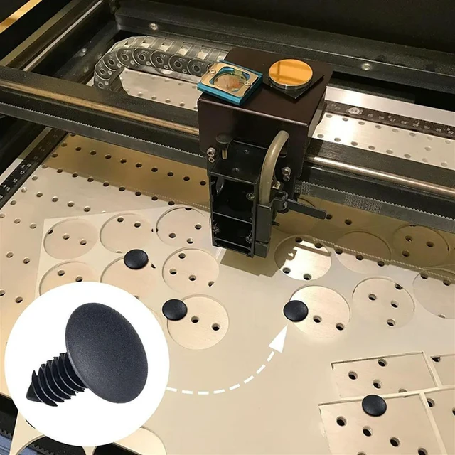 Alt view image 2 of 7 - 500 Pcs 7.5-8 mm Honeycomb Pins Honeycomb laser-Bed Hold Down Pins Honeycomb Fixing Needle laser-Engraver Accessories