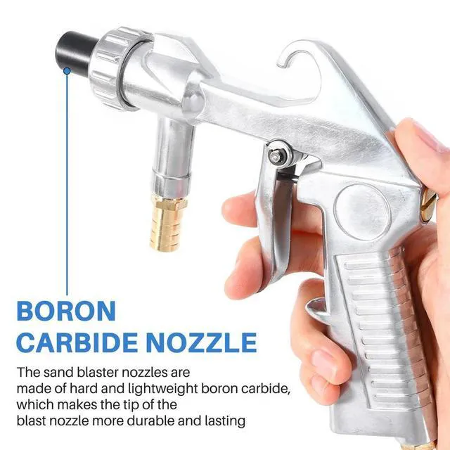 Alt view image 4 of 4 - Air Sandblaster Sand Blasting Tools for Rust Dust Remove Sand Blaster Air Tool with Boron Carbide Nozzle (8Mm)