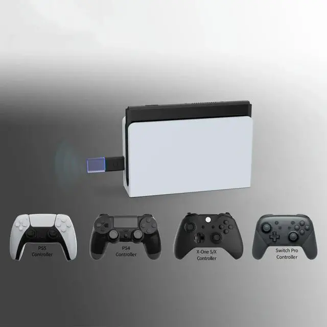 Alt view image 2 of 4 - For Switch Xbox One S/X Bluetooth-compatible Wireless Controller Dongle Receiver