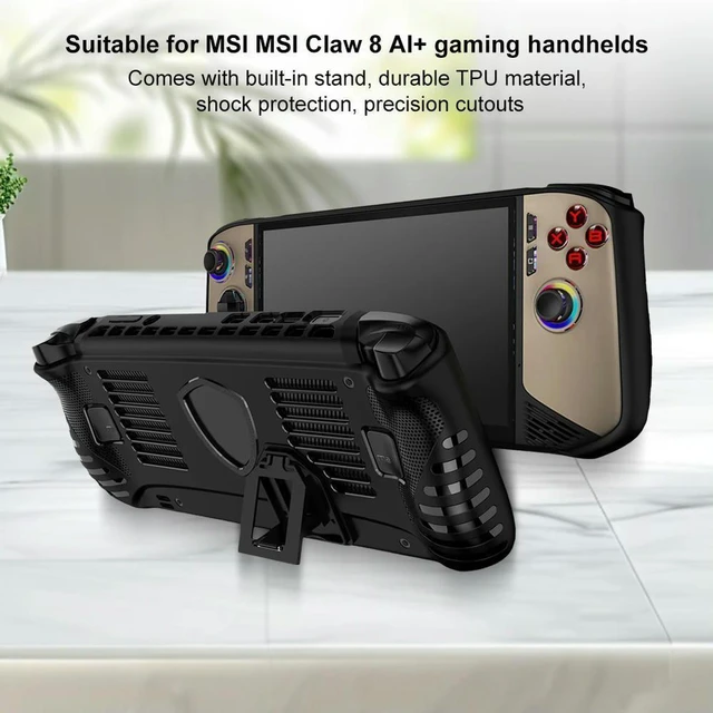 Alt view image 7 of 7 - Handheld Game Console Case for Claw 8 AI+ 2025 TPU with Kickstand Protective Case Shockproof Soft Case Cover
