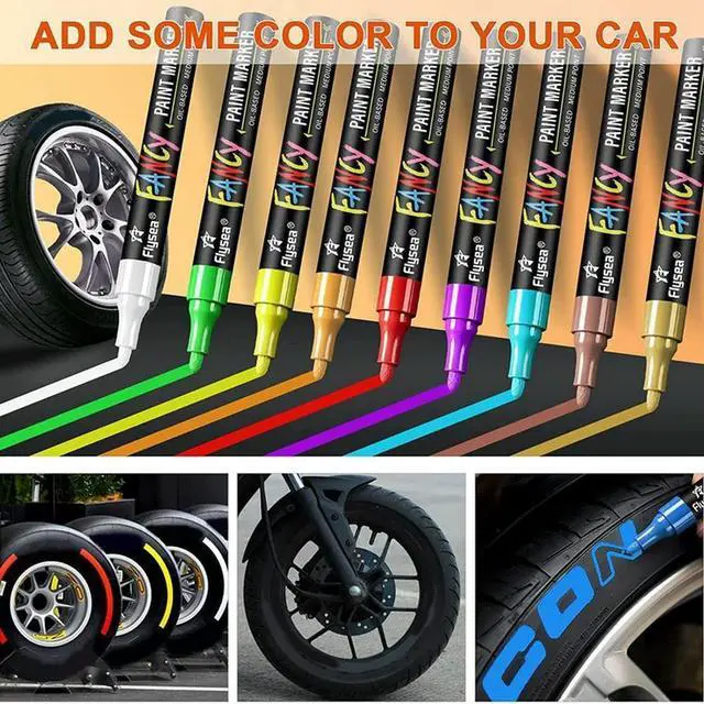Alt view image 3 of 4 - Paint Pens Paint Markers, 20 Colors Oil-Based Waterproof Paint Marker Pen Set, Never Fade Quick Dry And Permanent