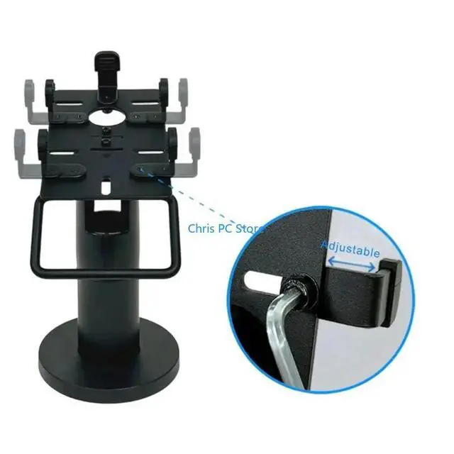 Alt view image 4 of 4 - Universal Credit Card Terminal Stand with Internal Wire Routing Adjustable Clamp for 70-100mm Width Device