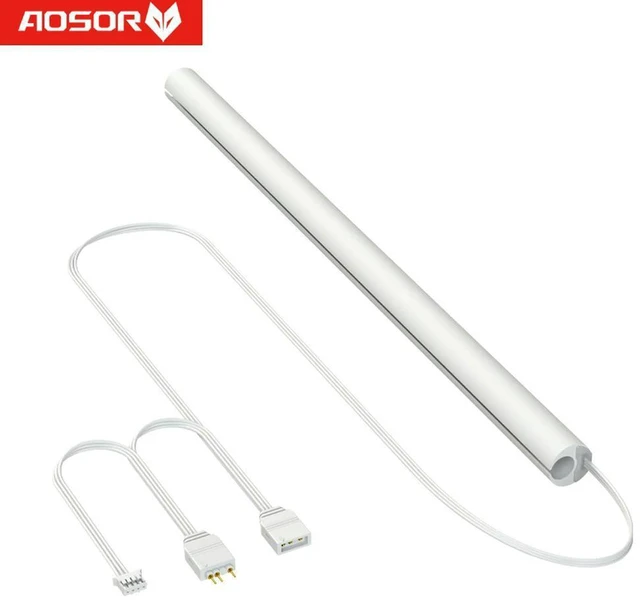 Alt view image 4 of 4 - 2pcs ARGB LED AIO Tube Sleeve Silicone Luminous Sleeve Water Cooling Raditor Tube 5V 3PIN ARGB 4PIN for Computer Case