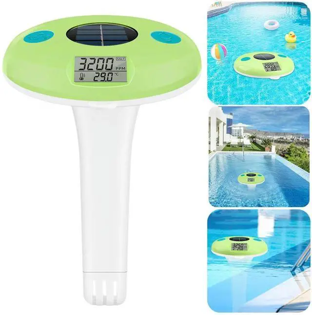 Main image of Solar Charging Salinity Meter Waterproof Temp/Salt Tester Display Pool Salt Water Tester for Aquariums Swimming Pool