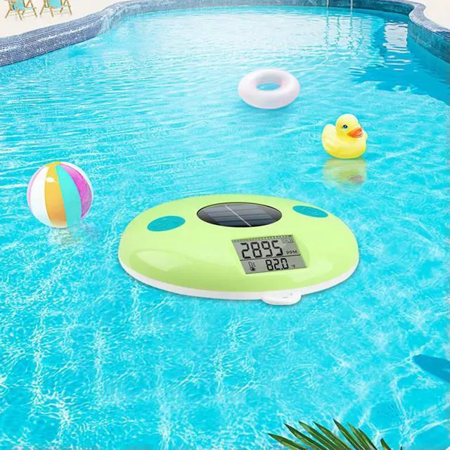 Alt view image 3 of 4 - Solar Charging Salinity Meter Waterproof Temp/Salt Tester Display Pool Salt Water Tester for Aquariums Swimming Pool