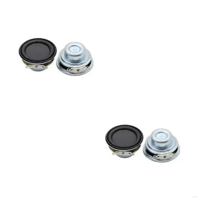 Alt view image 4 of 7 - 2Pcs 40MM Full Speakers 4 Ohm 5W Enthusiast DIY Flat Rubber HiFi Speaker
