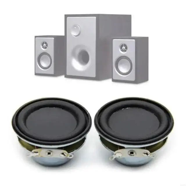 Alt view image 6 of 7 - 2Pcs 40MM Full Speakers 4 Ohm 5W Enthusiast DIY Flat Rubber HiFi Speaker