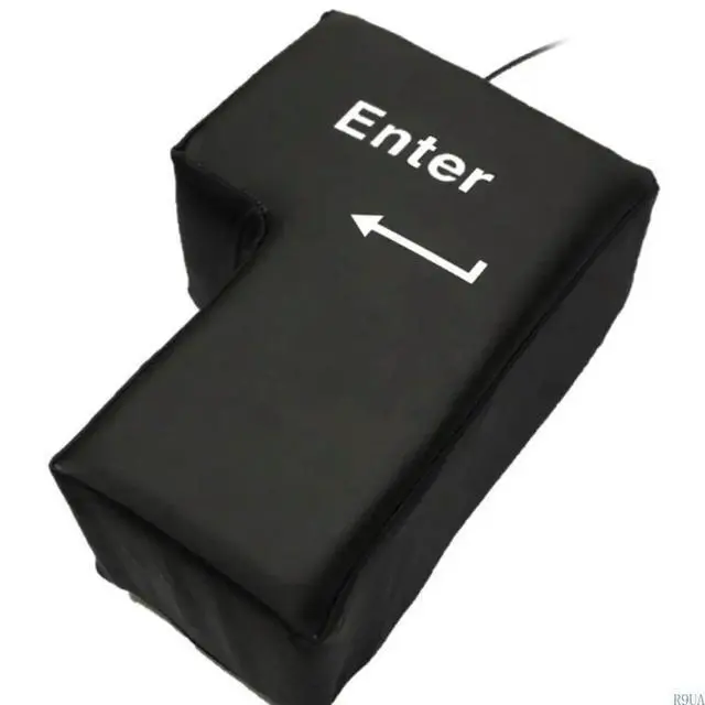 Alt view image 4 of 7 - Computer USB Oversized Enter Key Pillow Big Enter Key Stress-relief Vent Cushion