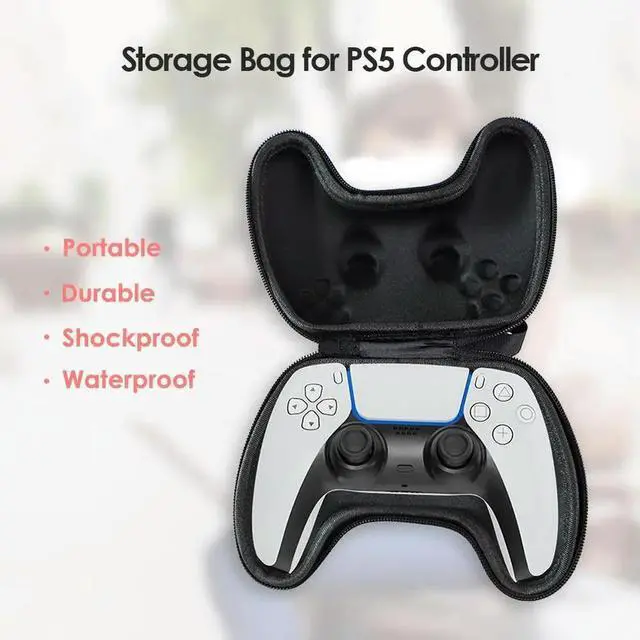 Alt view image 5 of 7 - EVA Portable Controller Bag Carrying Decor Dustproof Portable for PS5 Zipper Gamepad Protective Carry Case
