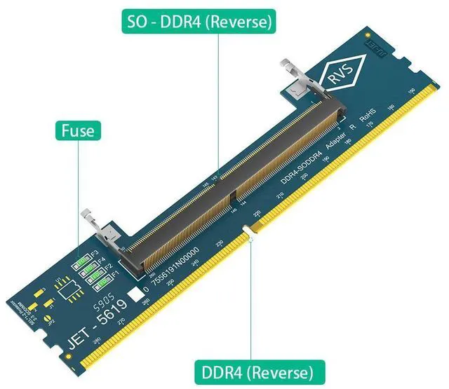 Main image of Laptop SO DDR4 RAM to Desktop DDR4 Adapter Card Memory Tester SO DIMM 4 to DDR4 Converter Supports 5600 Mhz Frequency SO DDR4