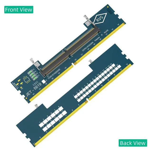Alt view image 2 of 3 - Laptop SO DDR4 RAM to Desktop DDR4 Adapter Card Memory Tester SO DIMM 4 to DDR4 Converter Supports 5600 Mhz Frequency SO DDR4